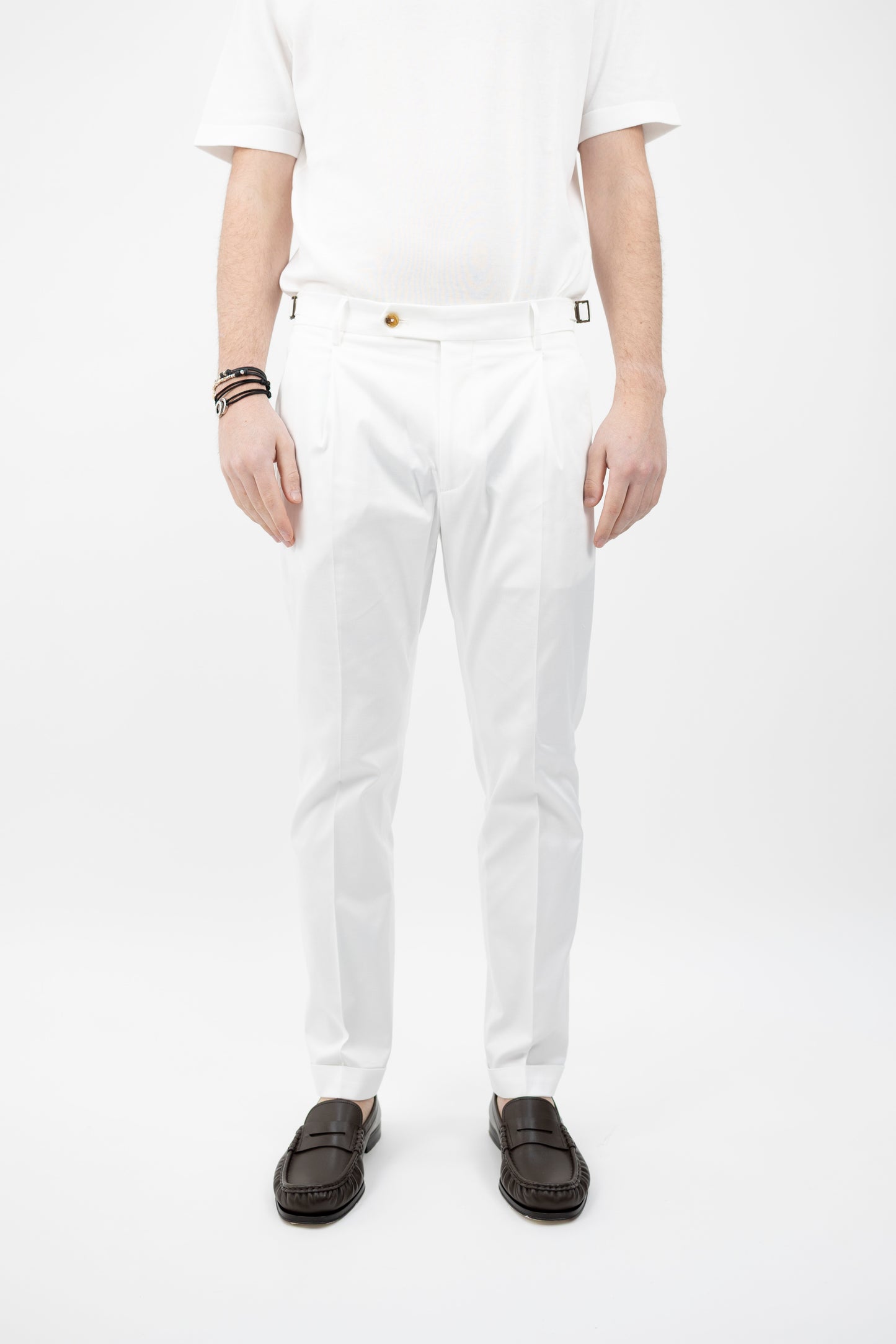 PANTALONE RETRO BIANCO COTONE CV100BX BERWICH