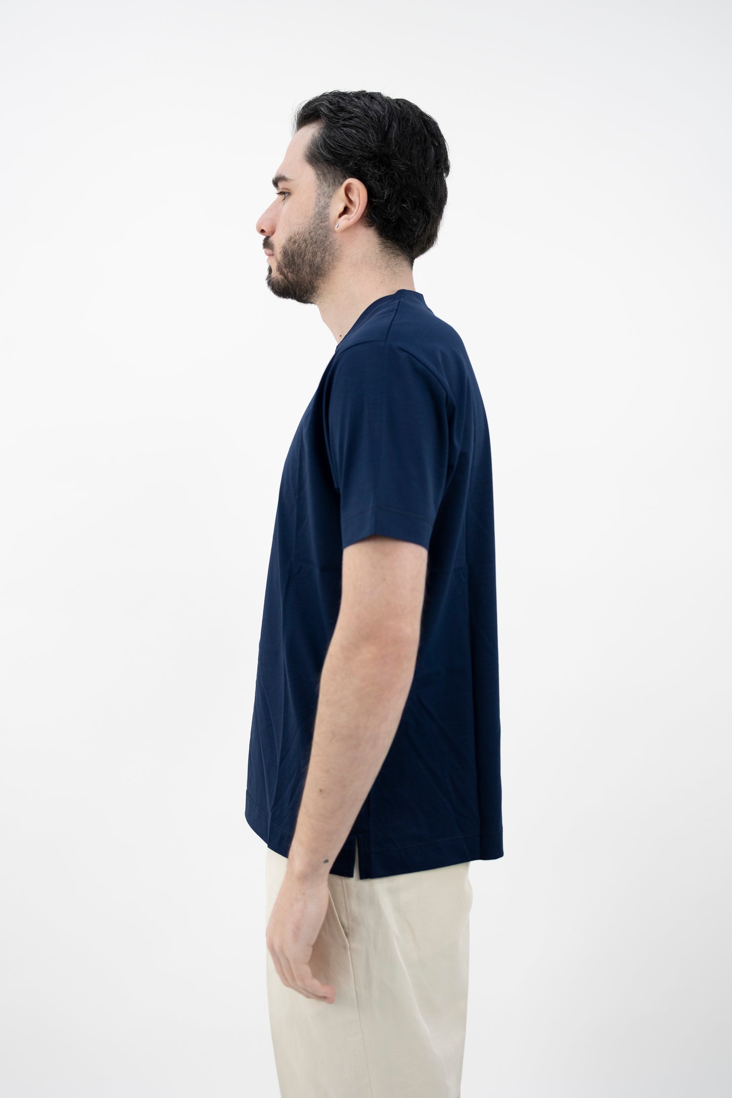 T-SHIRT GIROCOLLO BLU DF4315 08 DANIELE FIESOLI