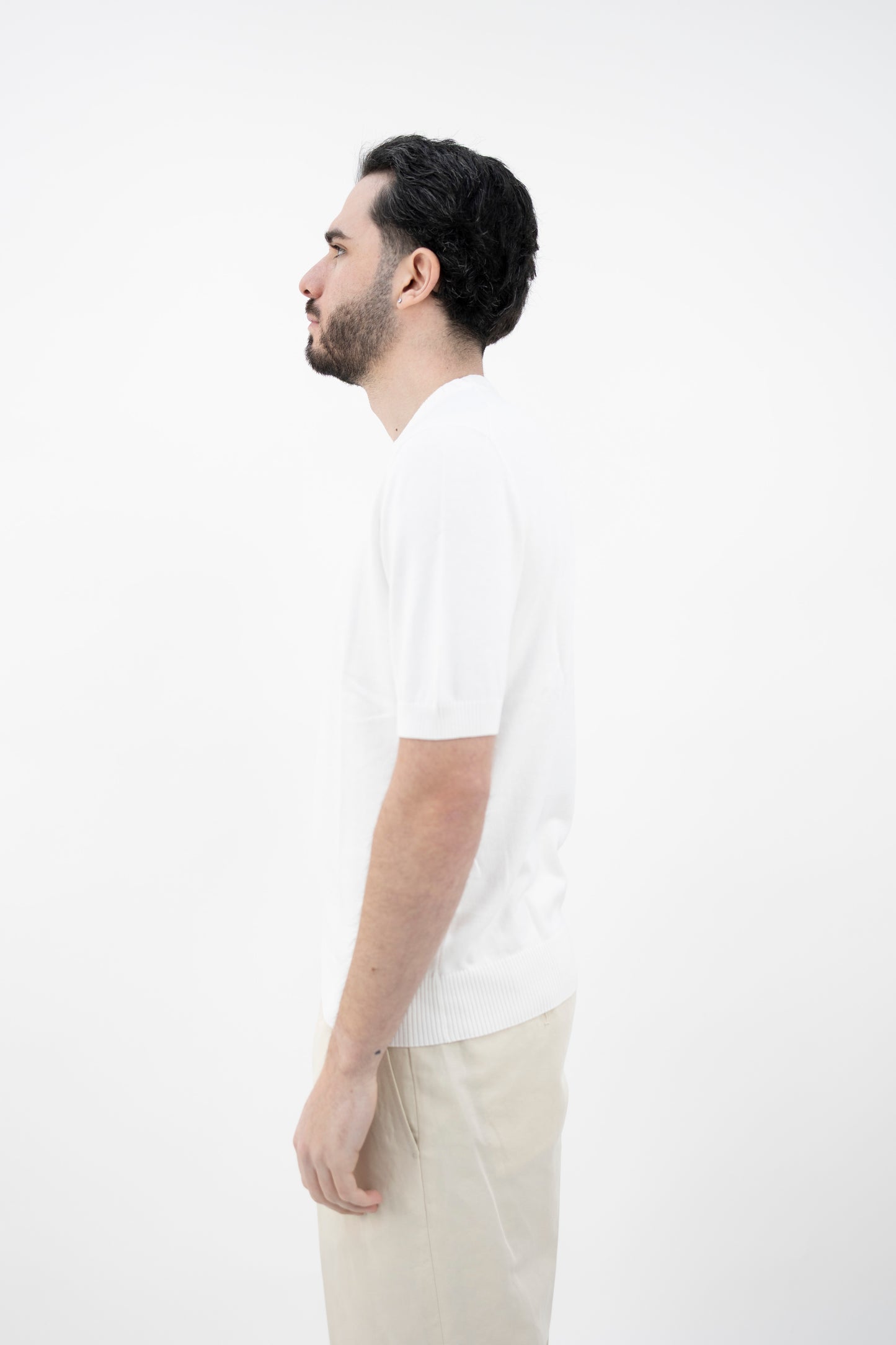 T-SHIRT COTONE EGIZIANO BIANCA 57188/18163/001 GRAN SASSO
