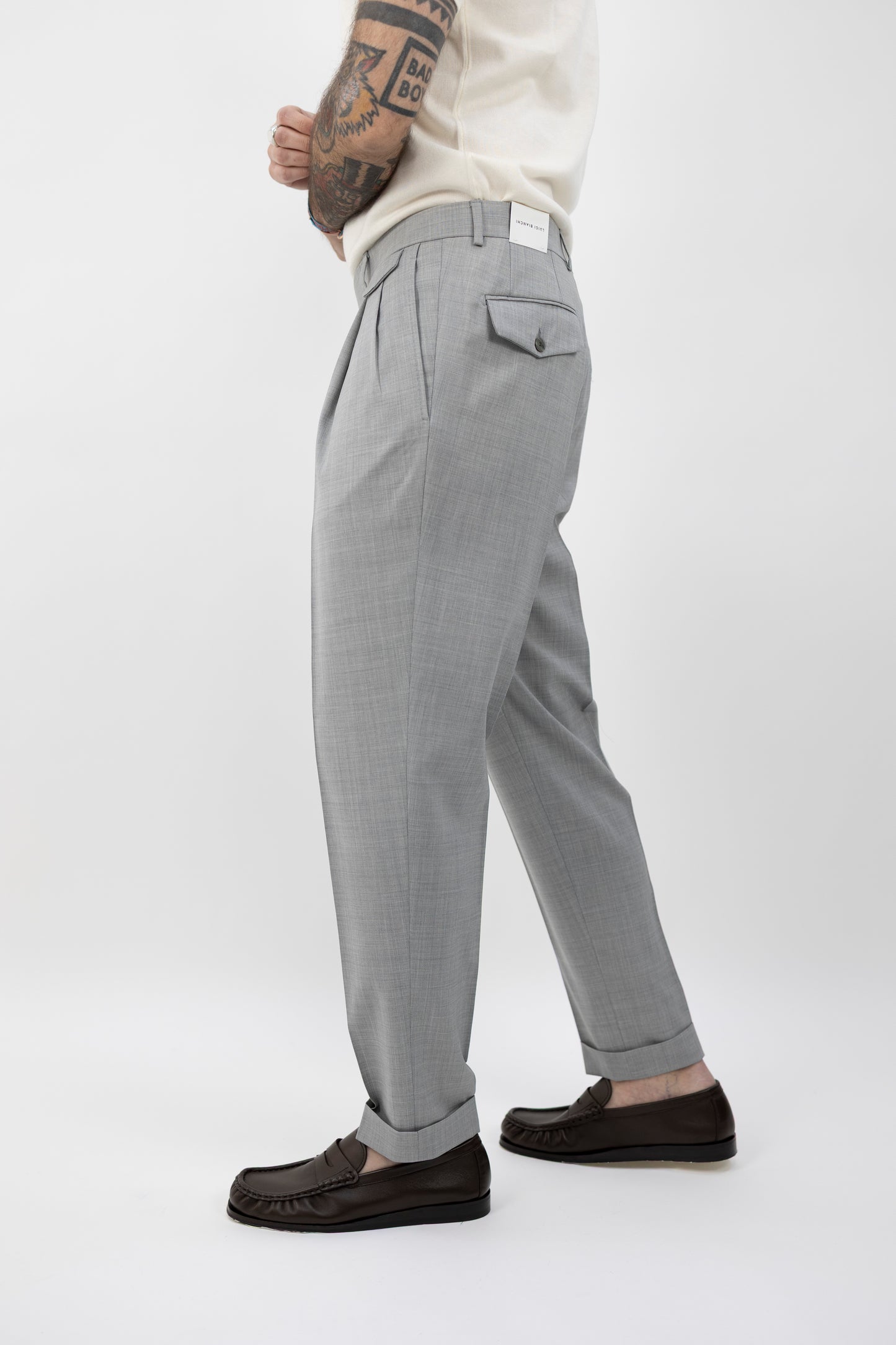 PANTALONE SARTORIALE GRIGIO 64215/01 8366 Luigi Bianchi