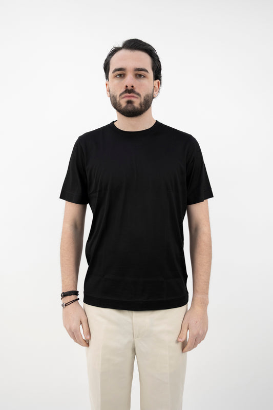 T-SHIRT SETA NERA 60121/78304/303 GRAN SASSO