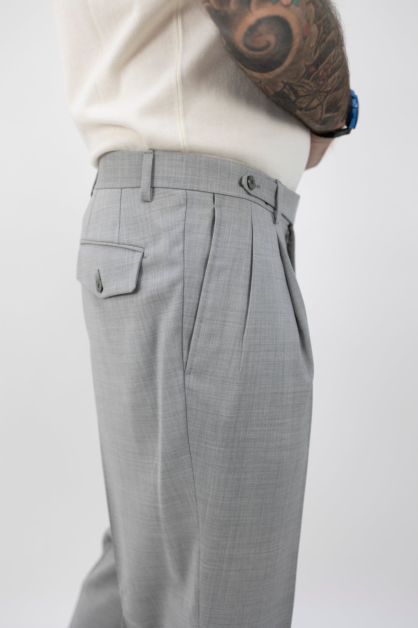 PANTALONE SARTORIALE GRIGIO 64215/01 8366 Luigi Bianchi