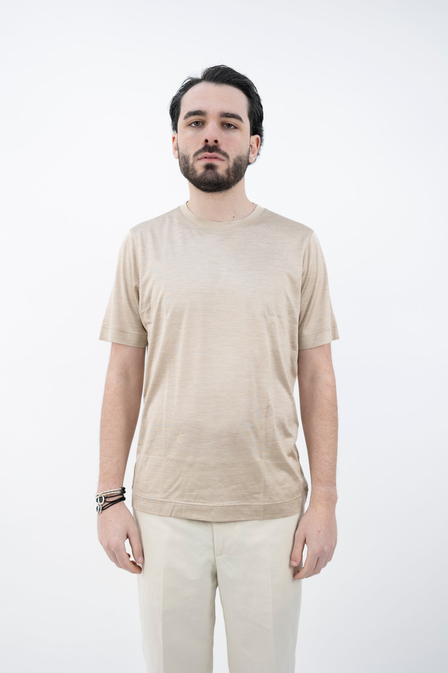 T-SHIRT SETA BEIGE 60121/78304/110 GRAN SASSO