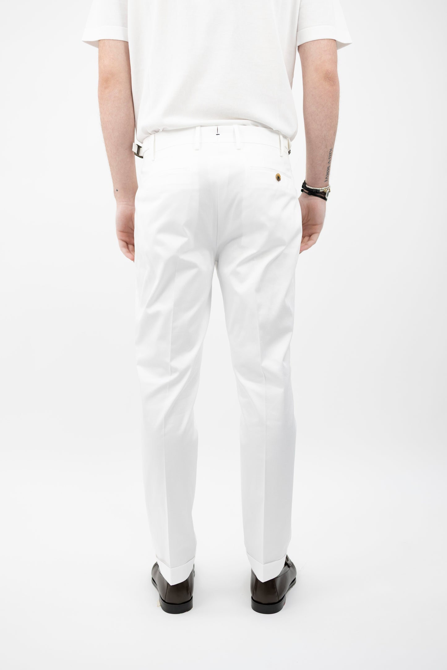 PANTALONE RETRO BIANCO COTONE CV100BX BERWICH