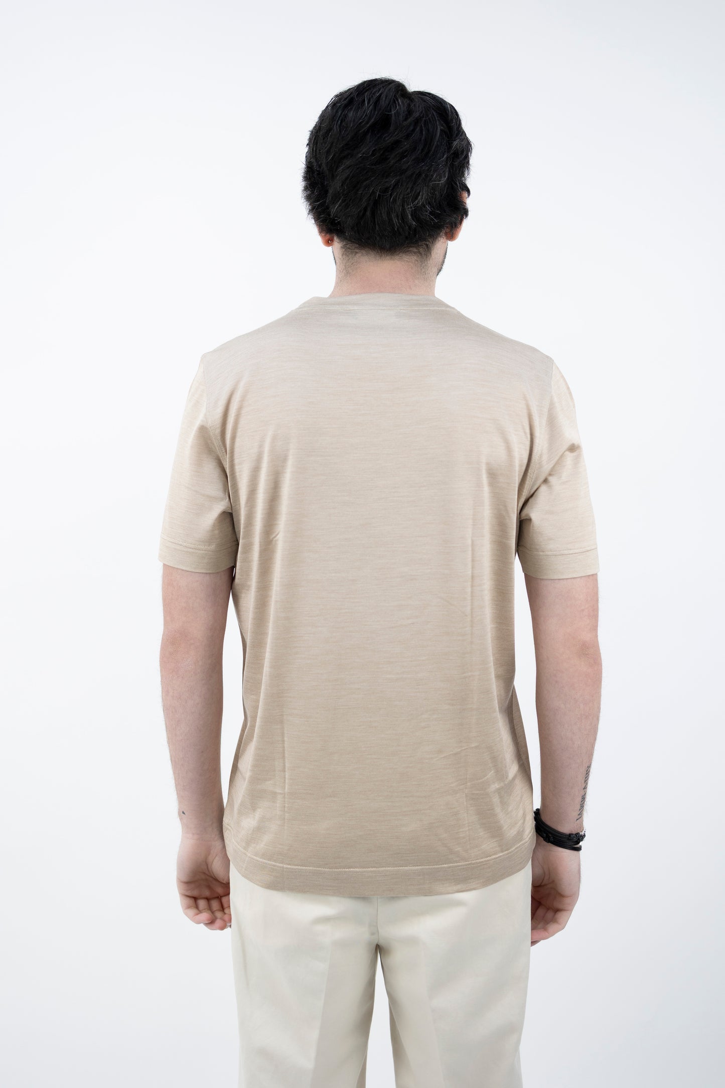 T-SHIRT SETA BEIGE 60121/78304/110 GRAN SASSO