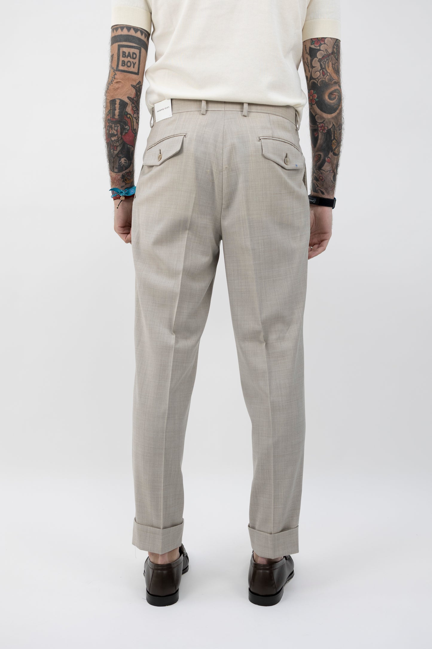 PANTALONE SARTORIALE BEIGE 64214/2 8366 Luigi Bianchi