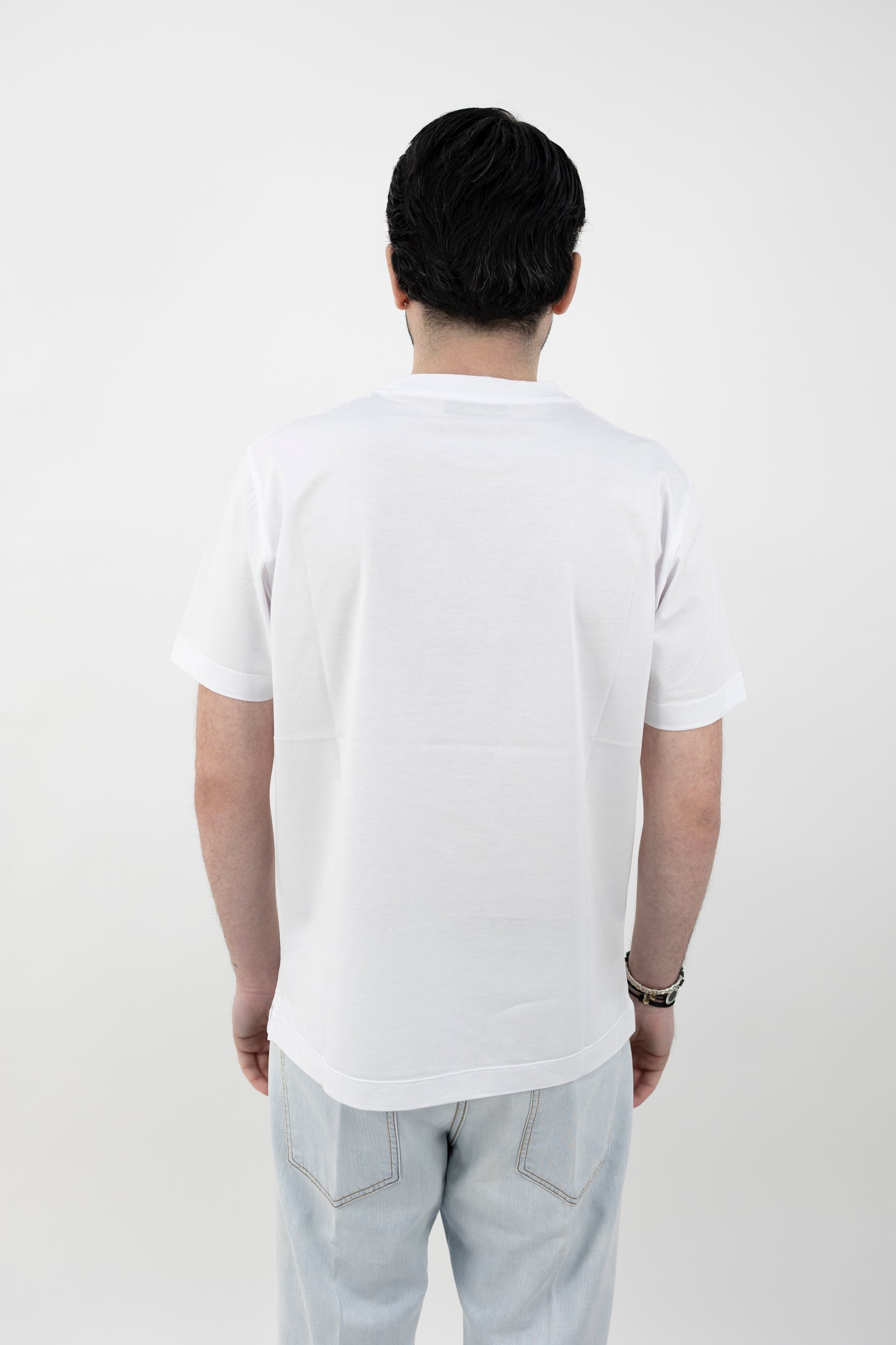 T-SHIRT GIROCOLLO BIANCA DF4315 01 DANIELE FIESOLI