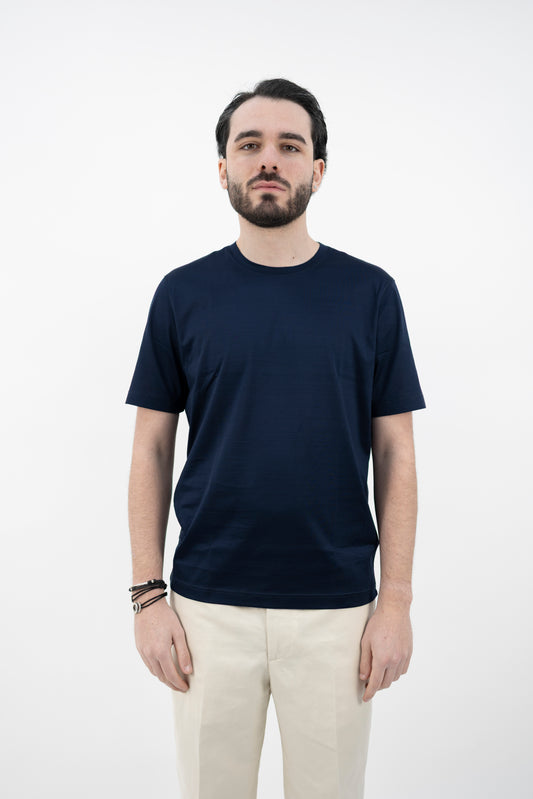 T-SHIRT FILO DI SCOZIA BLU 60133/74002/598 GRAN SASSO