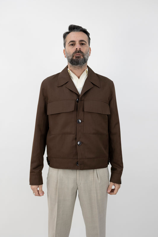 GIUBBINO LANA E LINO MARRONE 64182/2 9040 GABRIELE PASINI