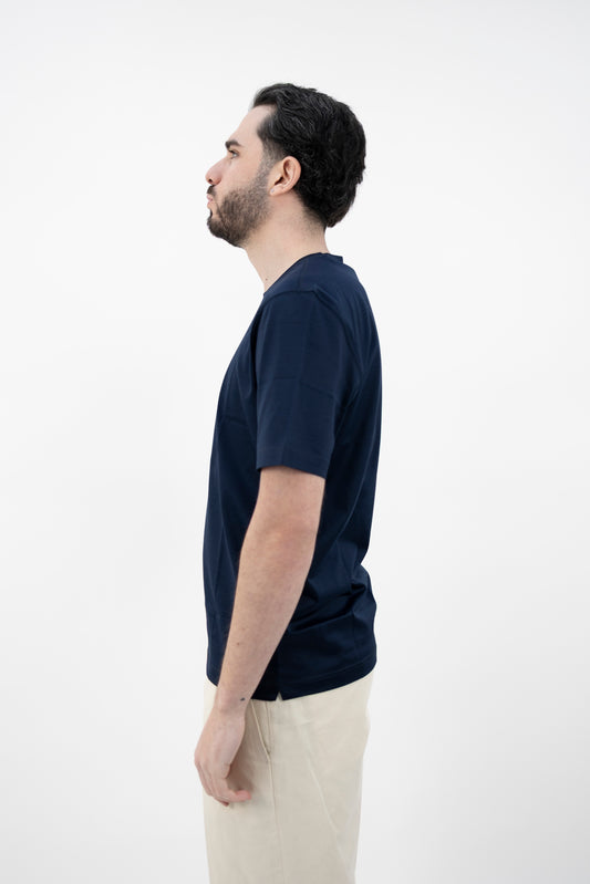 T-SHIRT FILO DI SCOZIA BLU 60133/74002/598 GRAN SASSO