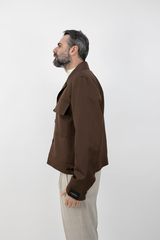 GIUBBINO LANA E LINO MARRONE 64182/2 9040 GABRIELE PASINI