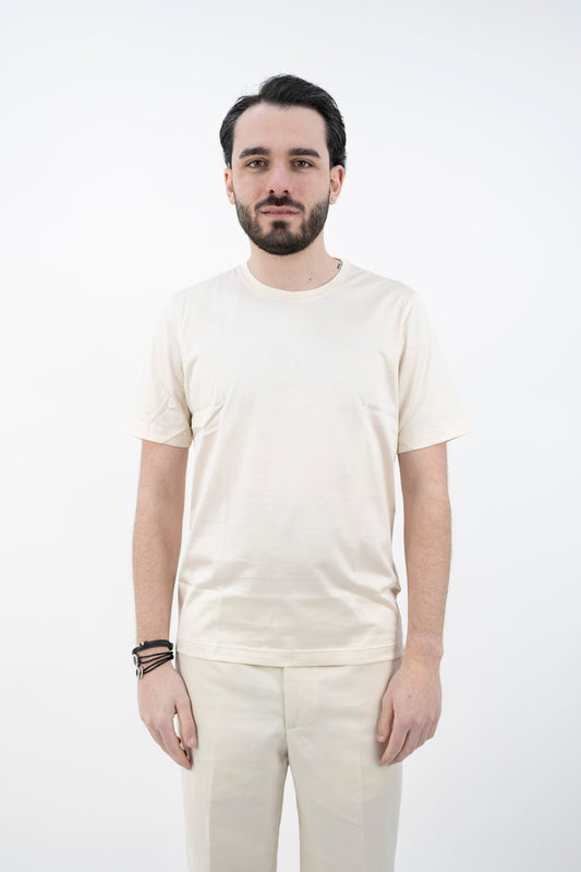 T-SHIRT FILO DI SCOZIA ECRU 60133/74002/012 GRAN SASSO