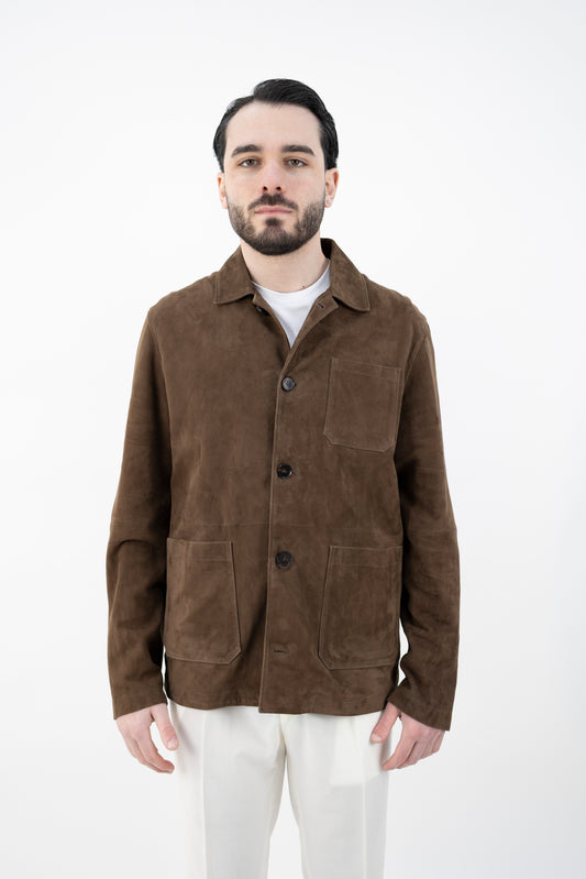 GIUBBINO PELLE MARRONE COREX BOLGHERI 208 DUNO