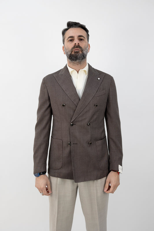 GIACCA DOPPIOPETTO TOM MARRONE 65168/3 2885 L.B.M.