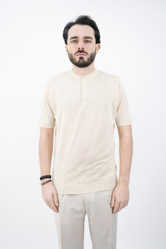 MAGLIA SETA&LINO SE1MC LS16R 030 Filippo De Lurentiis