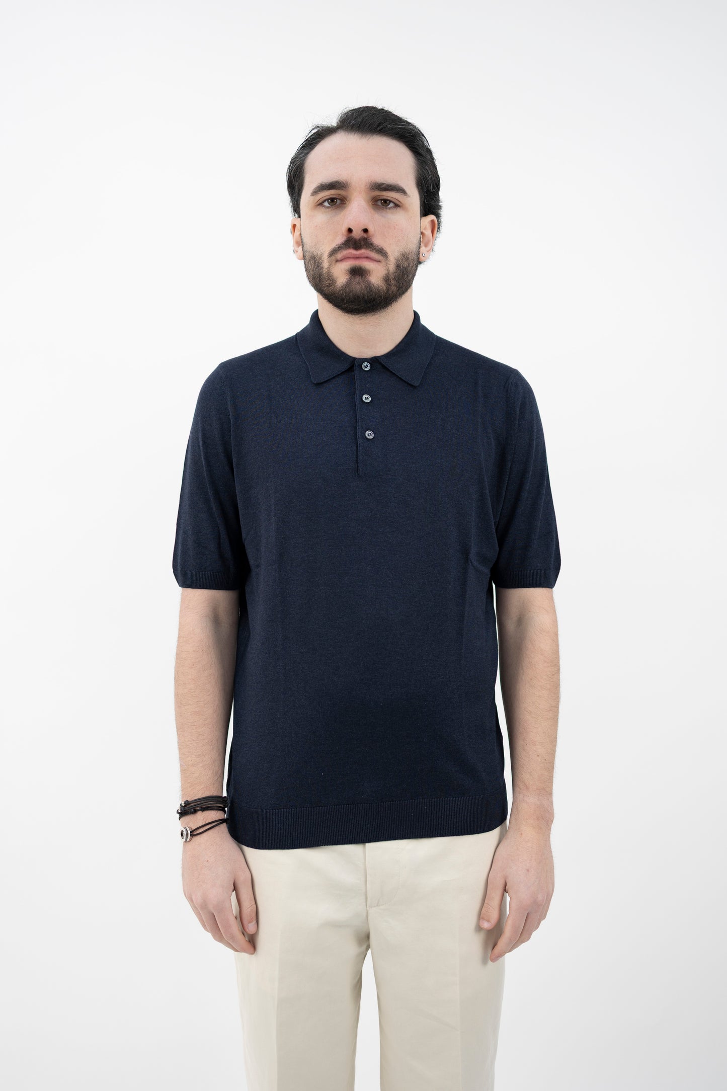 POLO SETA BLU 43110/23503/597 GRAN SASSO