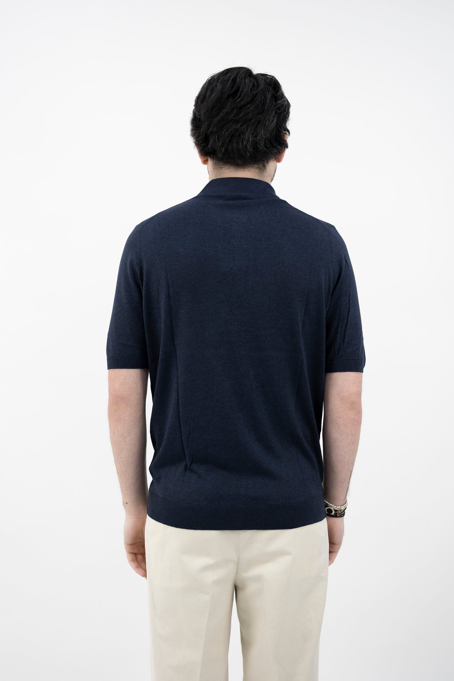 POLO SETA BLU 43110/23503/597 GRAN SASSO