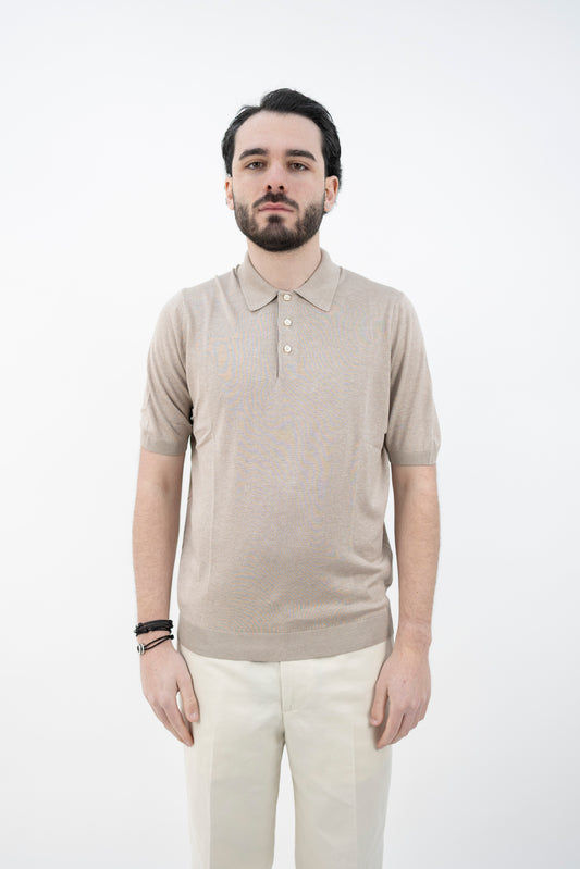 POLO SETA BEIGE 43110/23503/030 GRAN SASSO