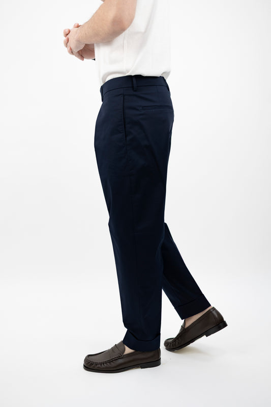 PANTALONE CHIAIA NAVY COTTON STRETCH CK1790X BERWICH
