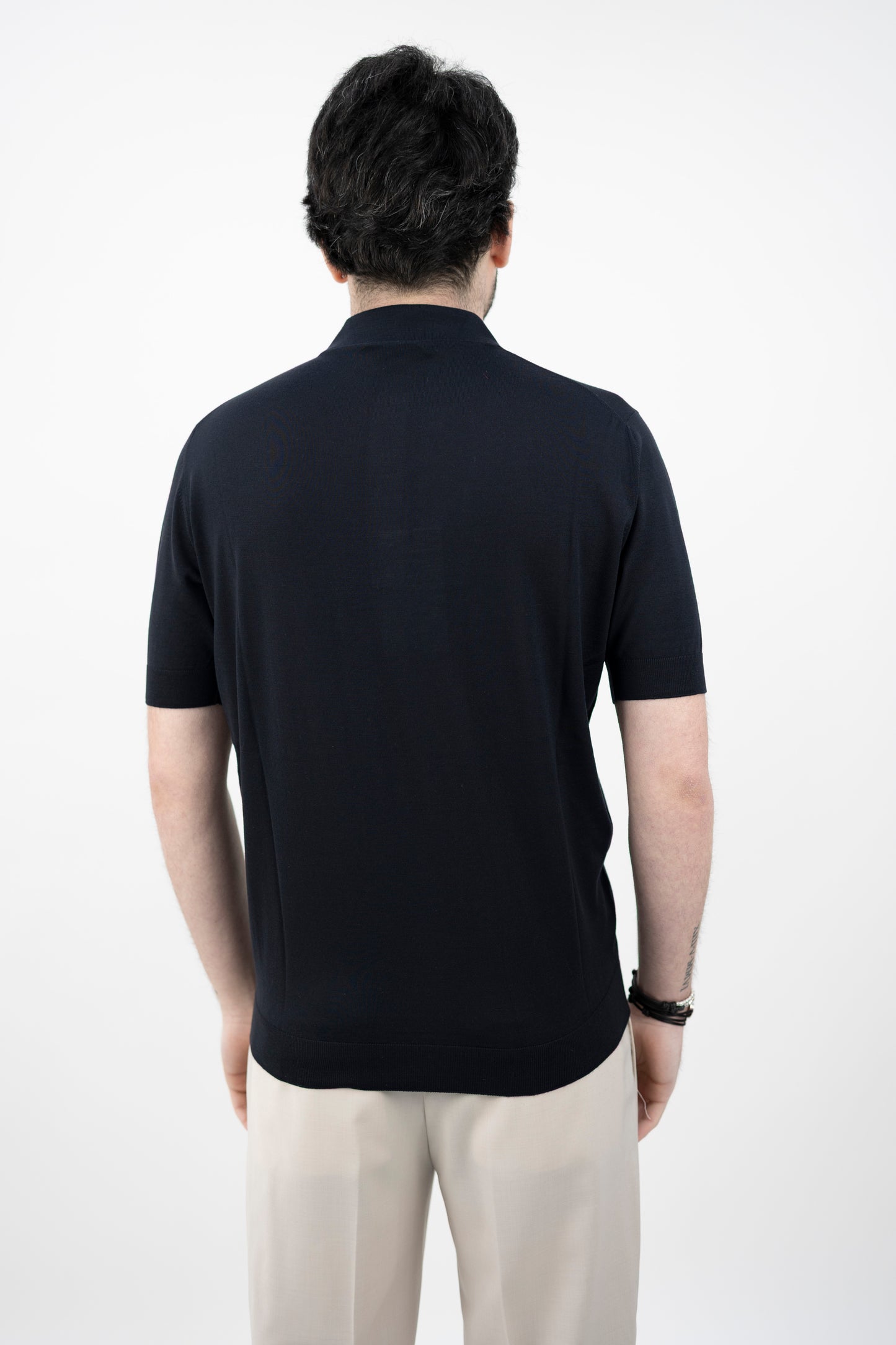 POLO LANA 180S BLU PL1MC 18021R 890 Filippo De Lurentiis