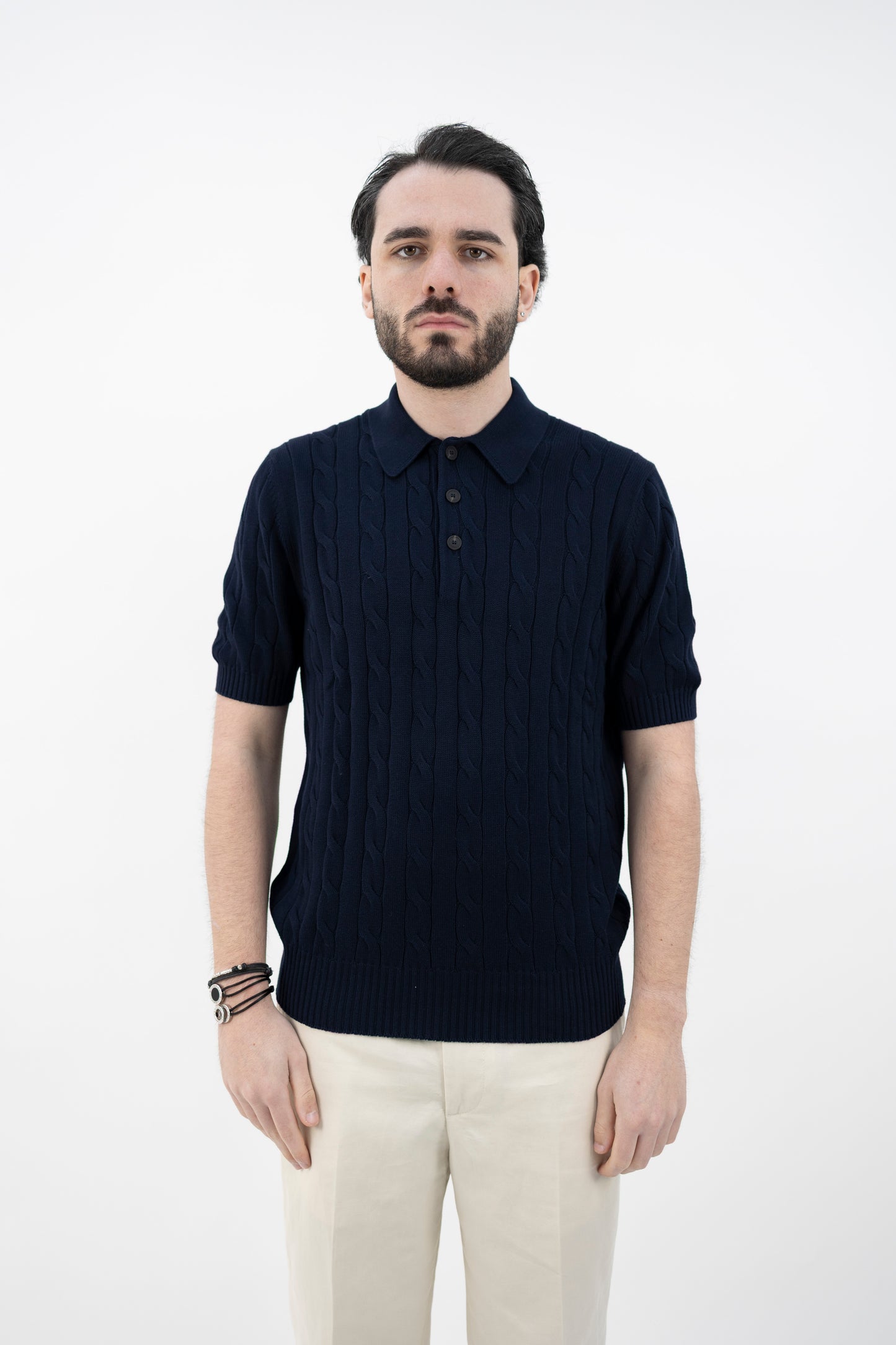 POLO TRECCIA BLU NAVY 23179/18172/598 GRAN SASSO