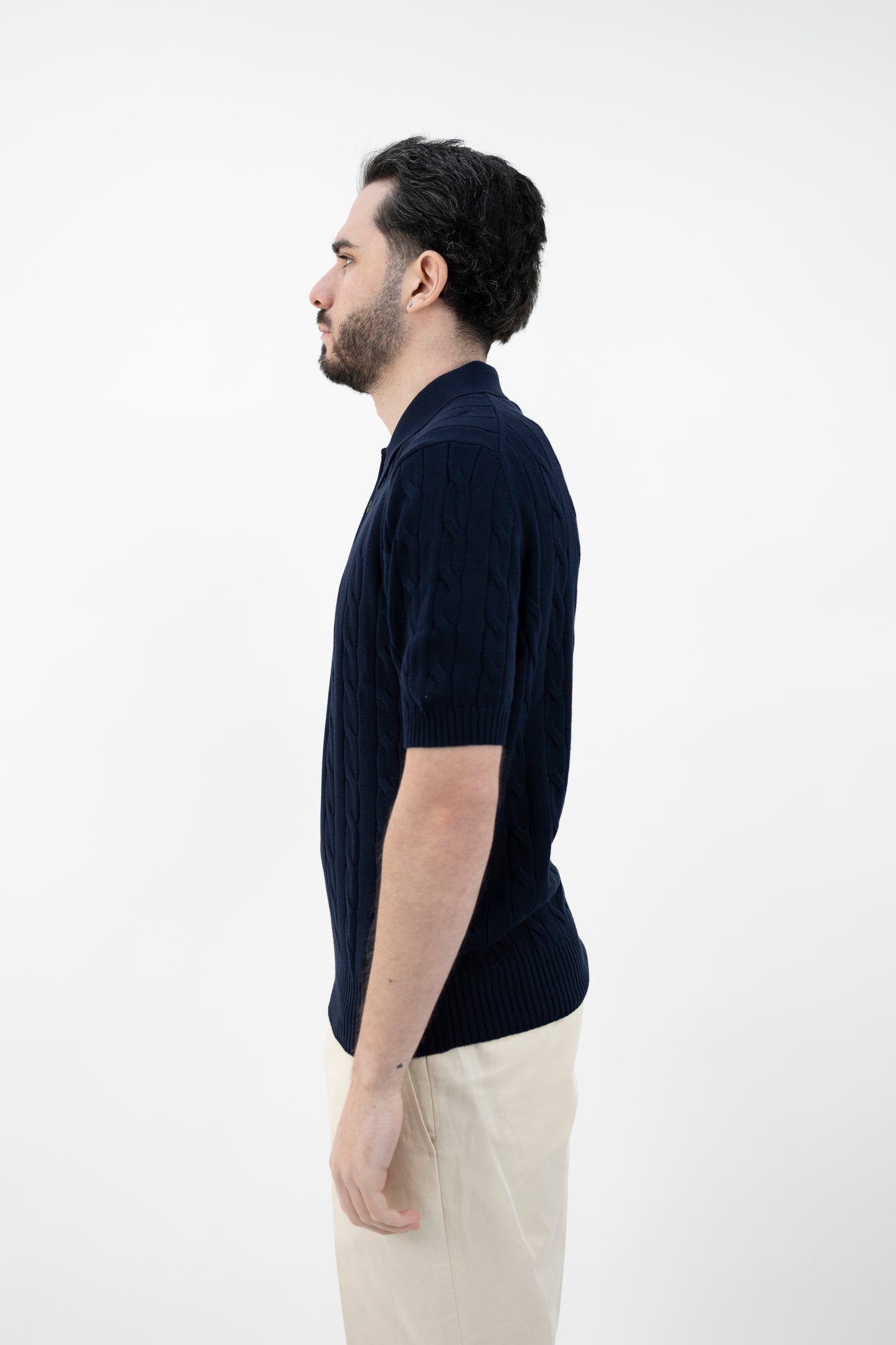 POLO TRECCIA BLU NAVY 23179/18172/598 GRAN SASSO