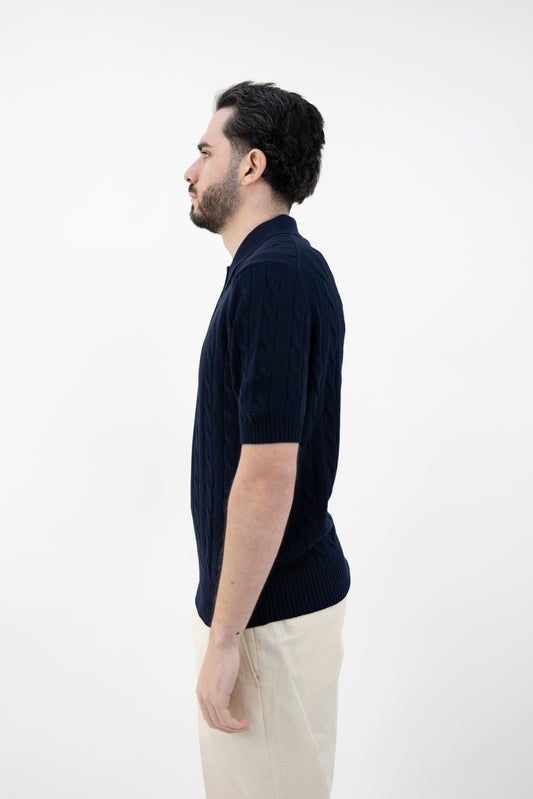 POLO TRECCIA BLU NAVY 23179/18172/598 GRAN SASSO