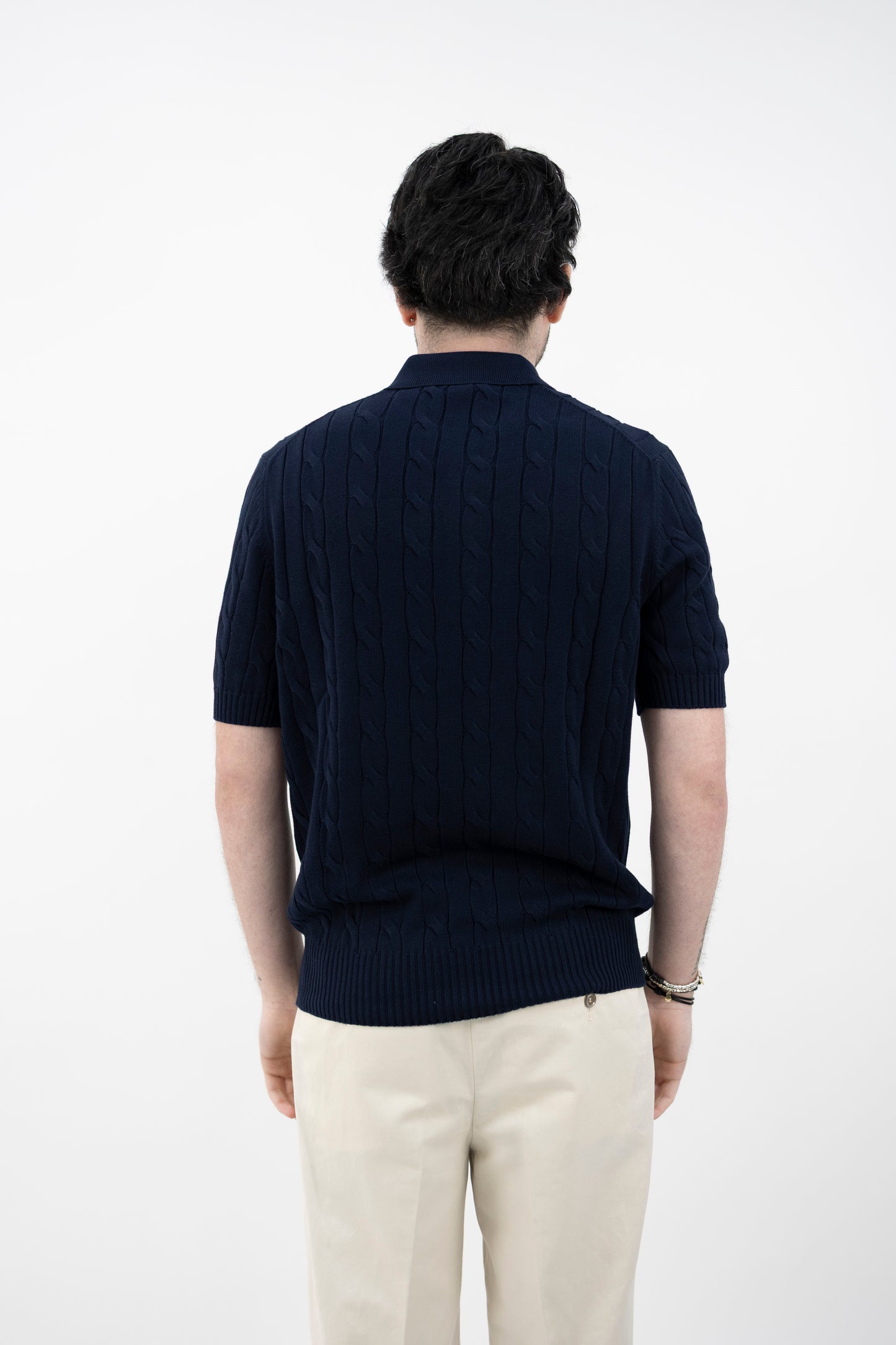 POLO TRECCIA BLU NAVY 23179/18172/598 GRAN SASSO