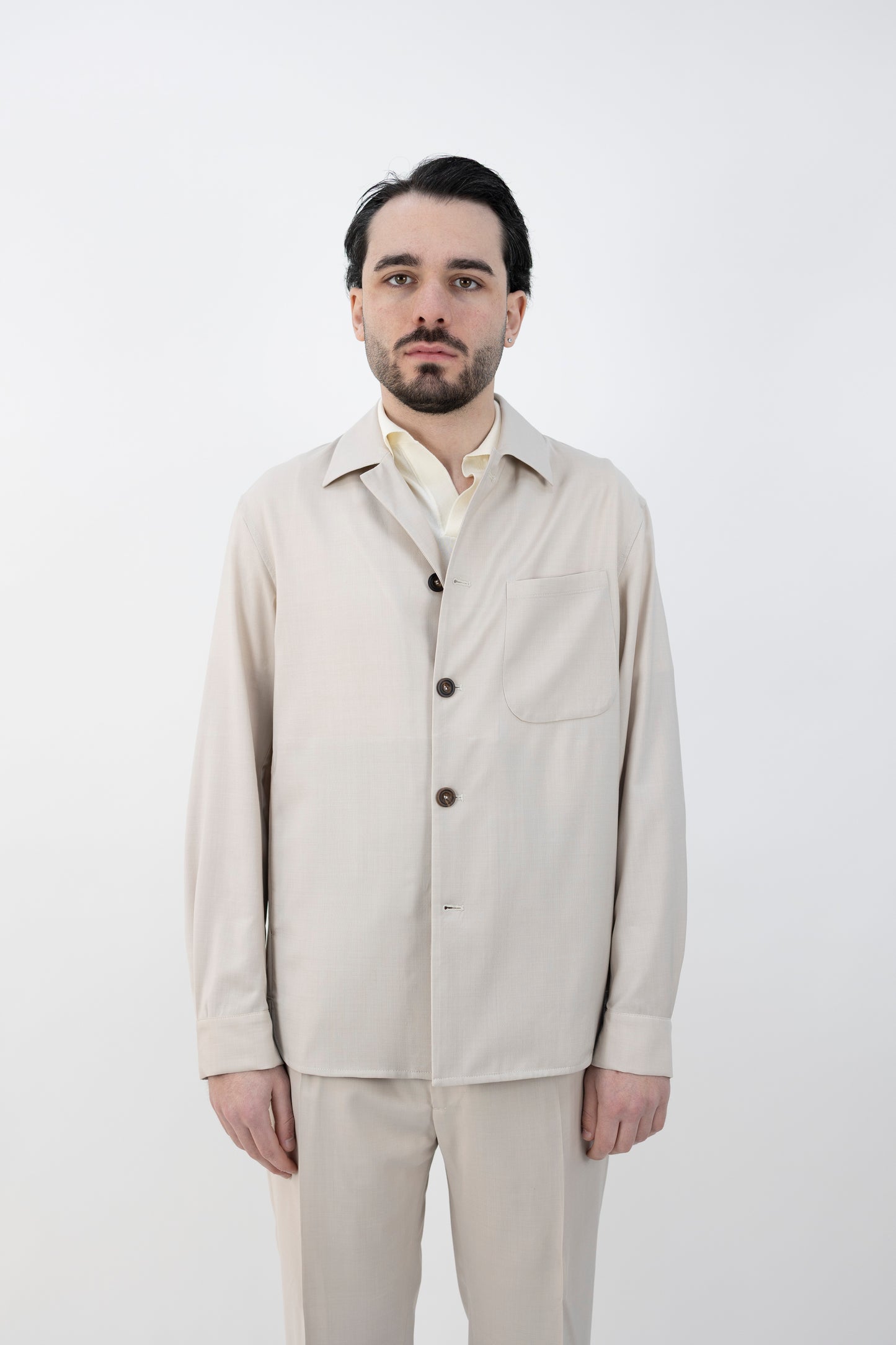 OVERSHIRT LANA ZIGNONE BEIGE LIBECCIO ZG1350 BERWICH
