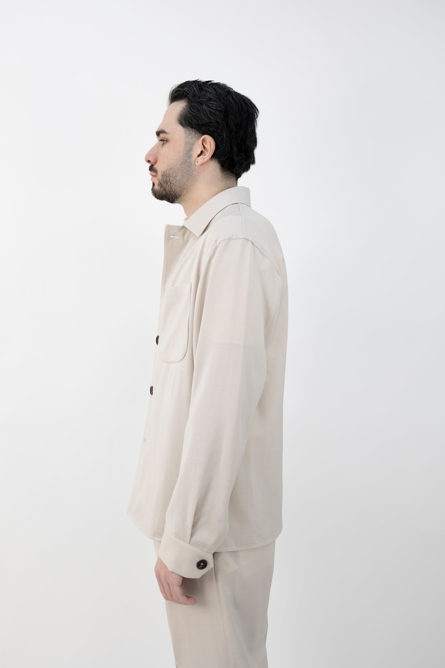 OVERSHIRT LANA ZIGNONE BEIGE LIBECCIO ZG1350 BERWICH