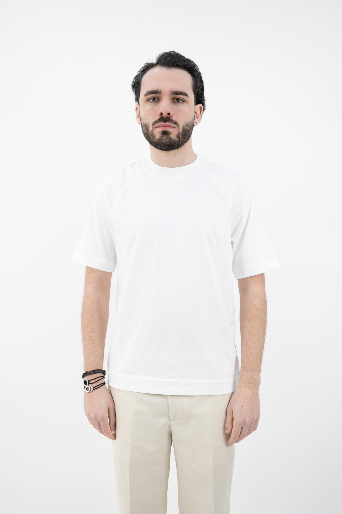 T-SHIRT COTONE BIANCO OTTICO CN5219 000 CIRCOLO 1901