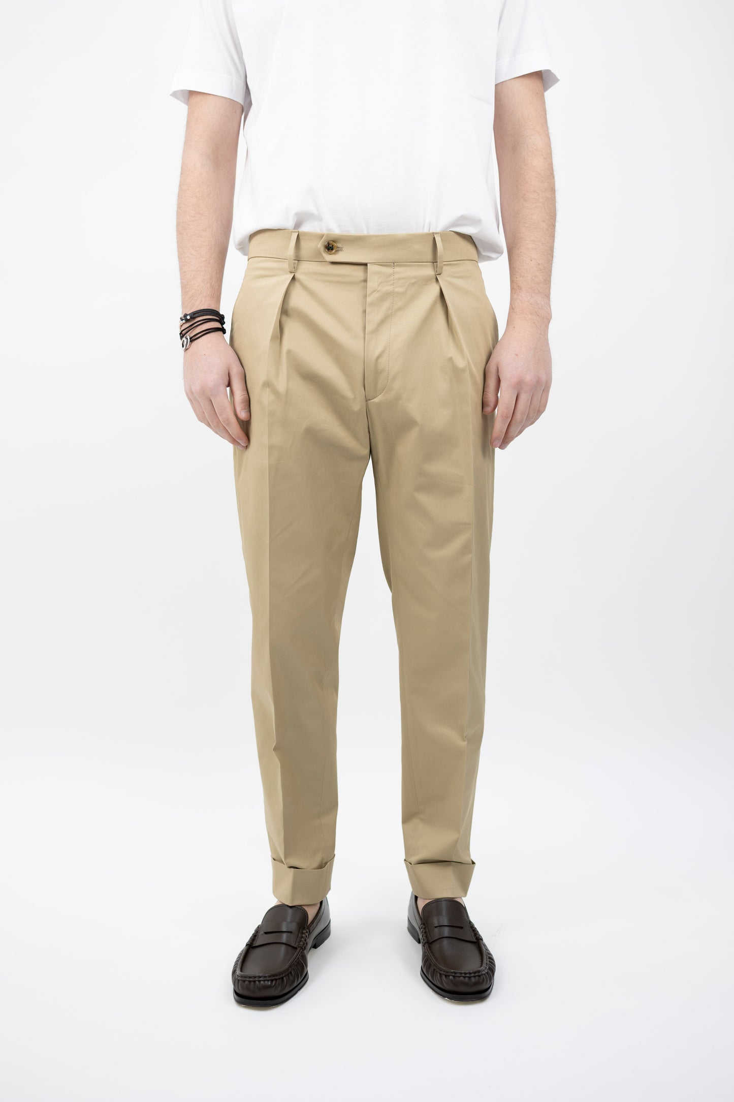 PANTALONE CHIAIA BEIGE COTTON STRETCH CK1790X IT BERWICH