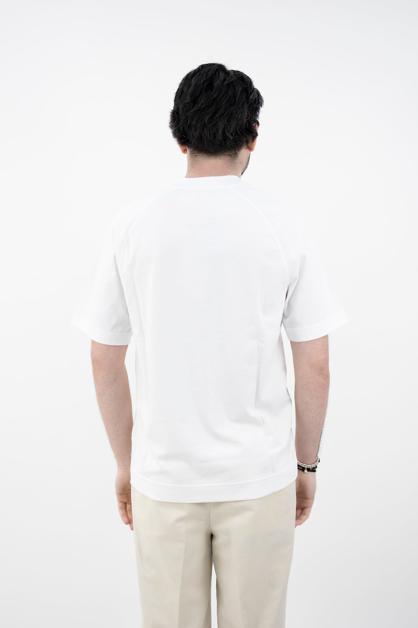 T-SHIRT COTONE BIANCO OTTICO CN5219 000 CIRCOLO 1901