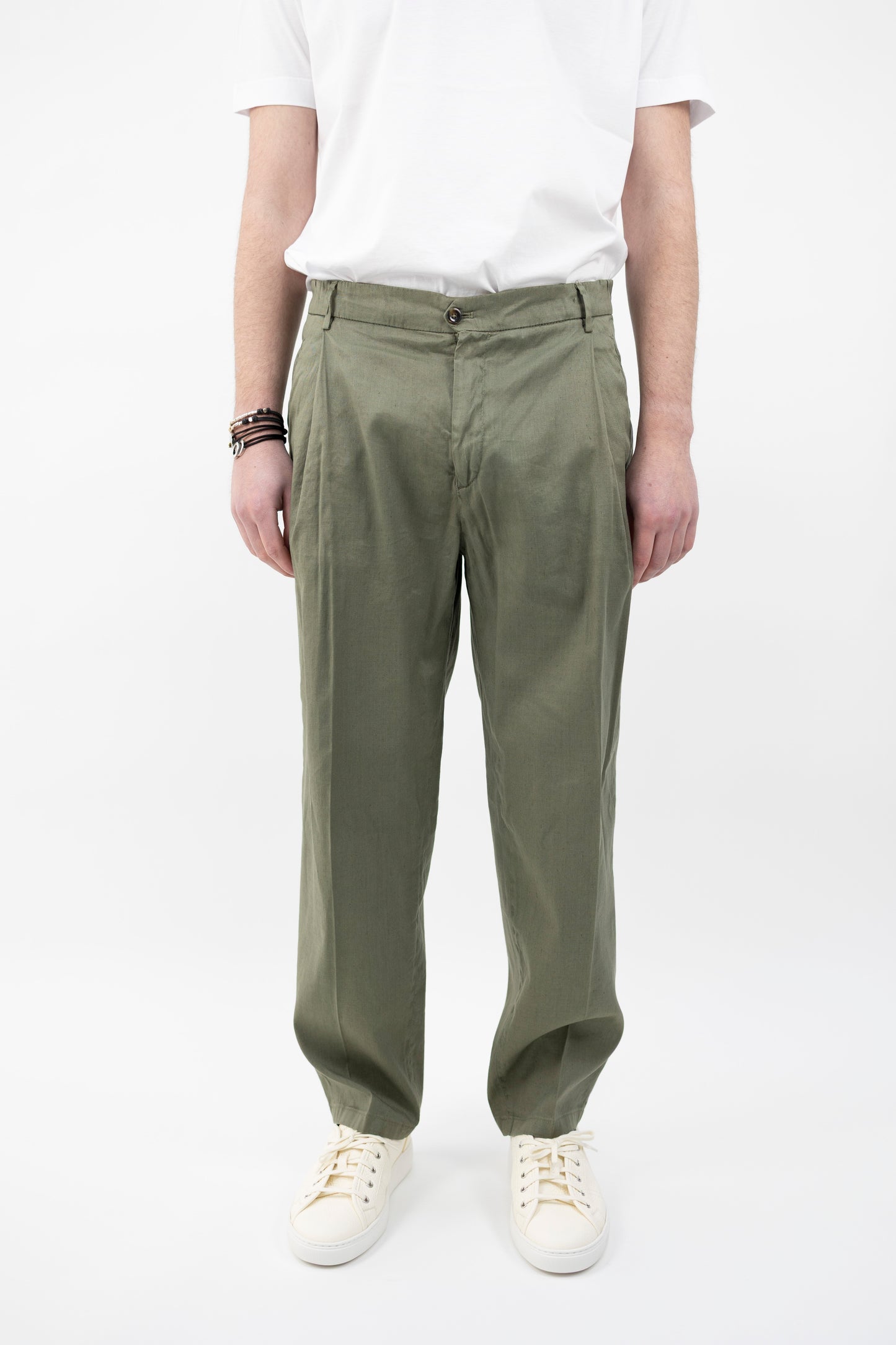 PANTALONE MANHATTANQD MILITARE 300044 072 Quattro decimi BY Briglia