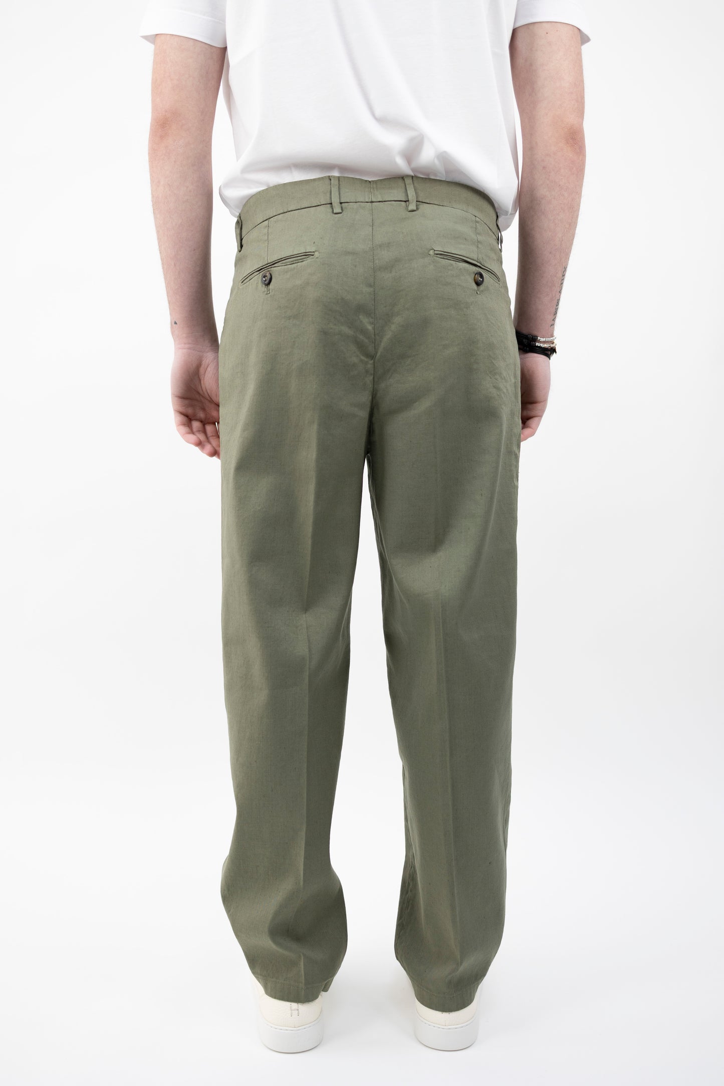 PANTALONE MANHATTANQD MILITARE 300044 072 Quattro decimi BY Briglia