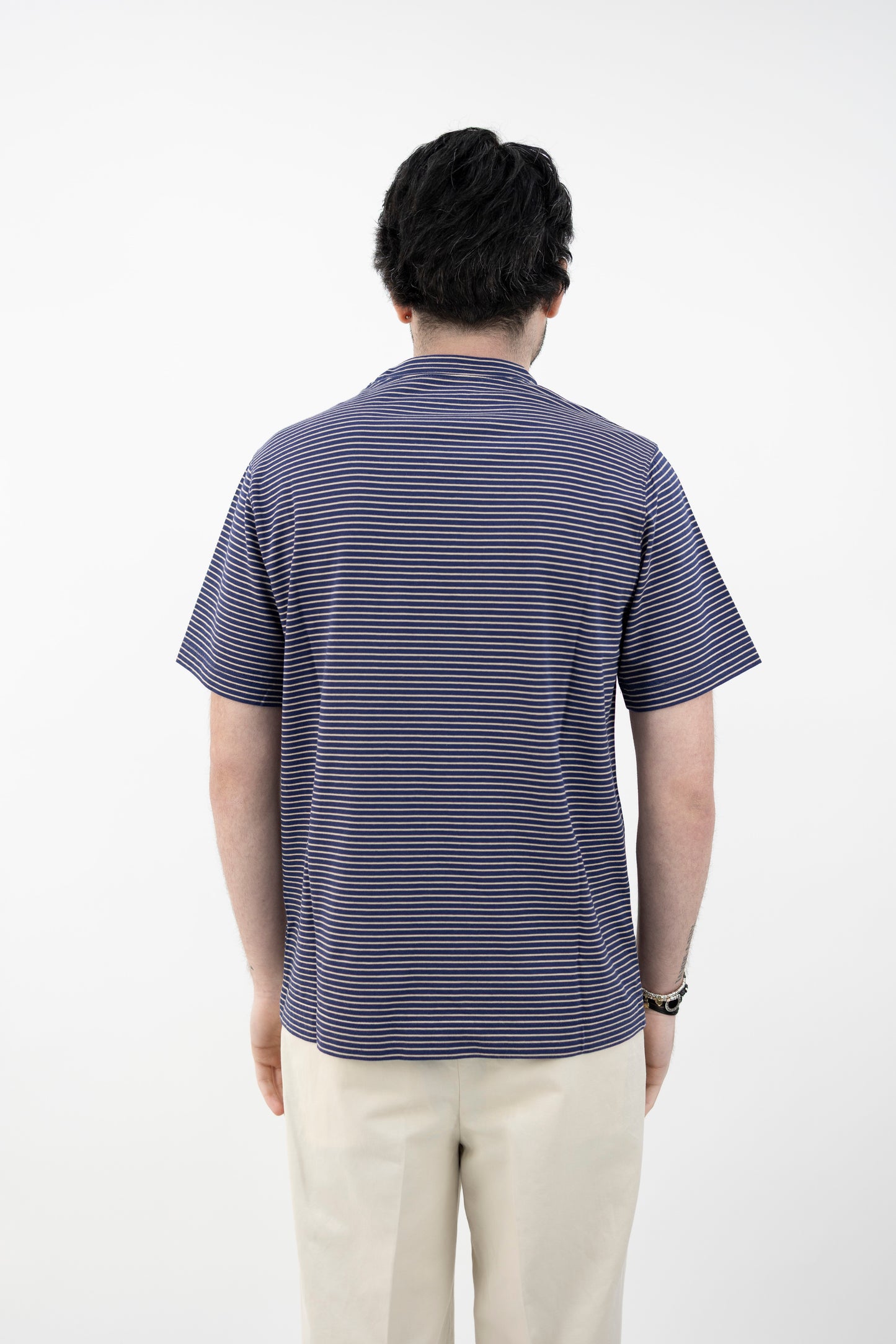 T-SHIRT RIGHE BLU CN5340 004 CIRCOLO 1901