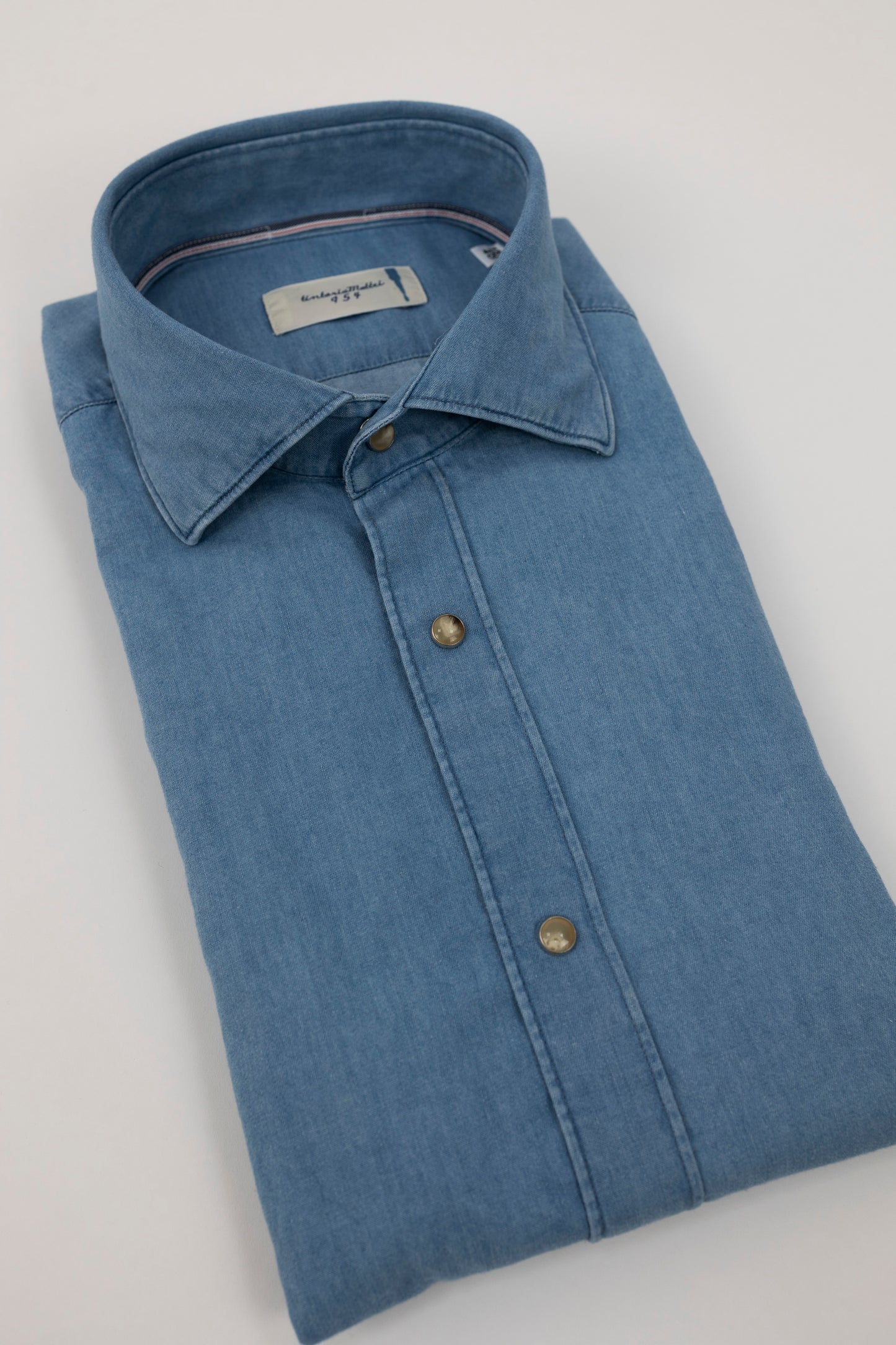 CAMICIA REGULAR FIT DENIM CHIARO 1RLANYV UZ8 Tintoria Mattei 954
