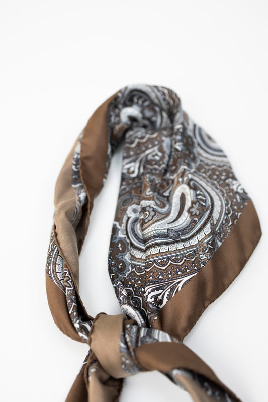 FOULARD IN SETA MARRONE 69013/1 6110 GABRIELE PASINI