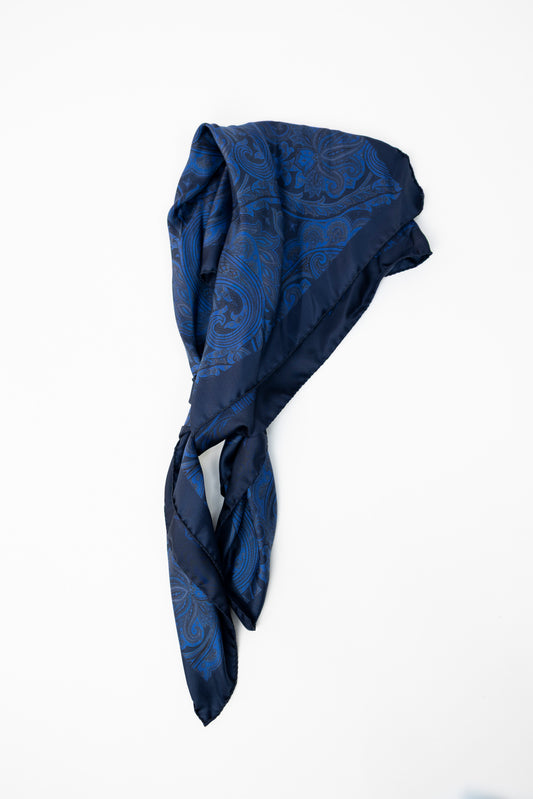 FOULARD IN SETA BLU 69014/3 6110 GABRIELE PASINI