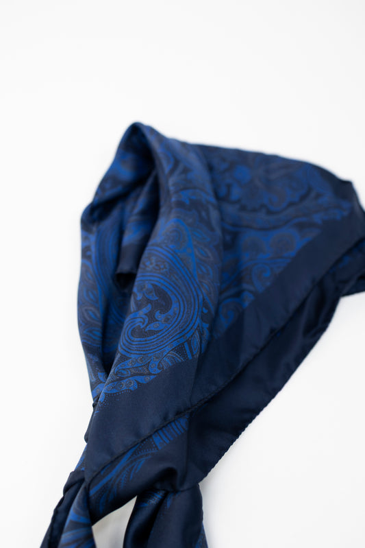 FOULARD IN SETA BLU 69014/3 6110 GABRIELE PASINI