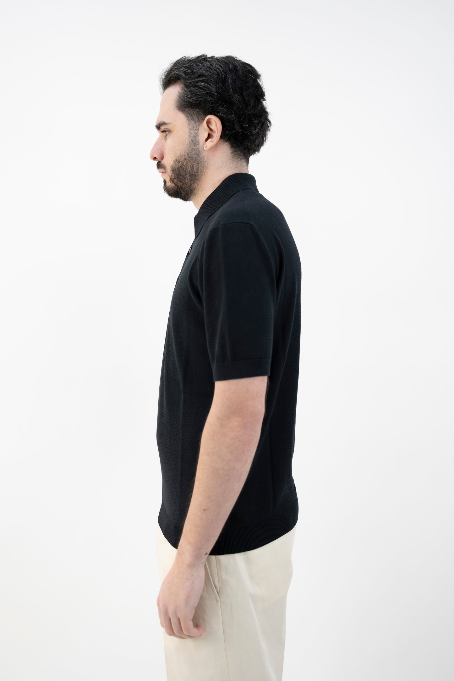 POLO IN MAGLIA NERA CN5346 011 CIRCOLO 1901