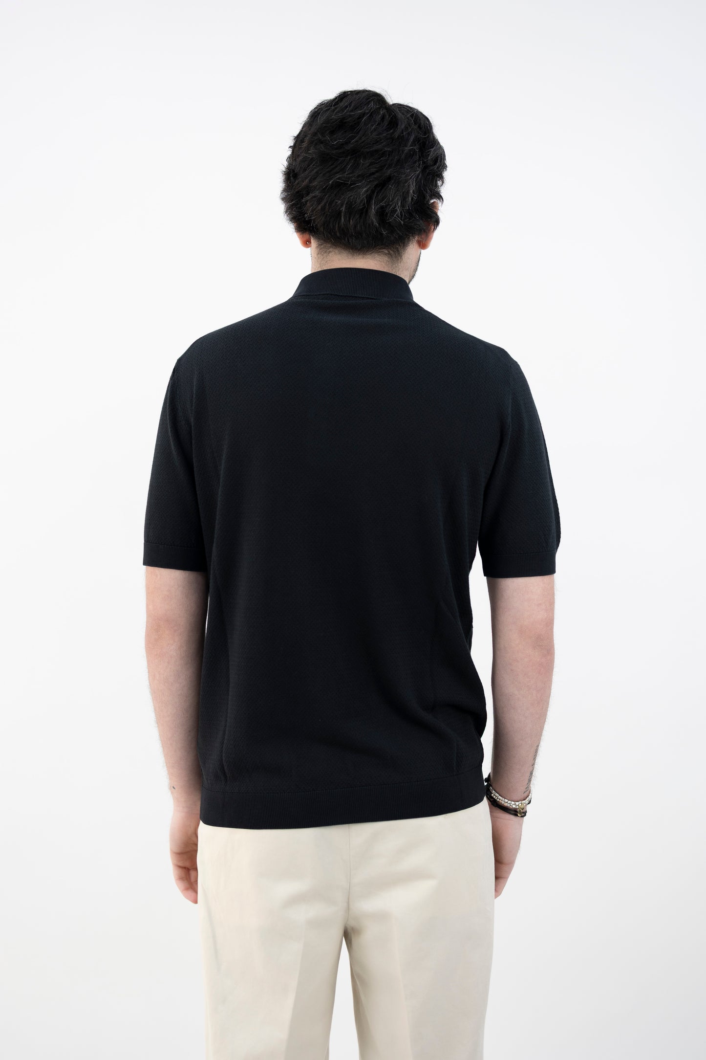 POLO IN MAGLIA NERA CN5346 011 CIRCOLO 1901