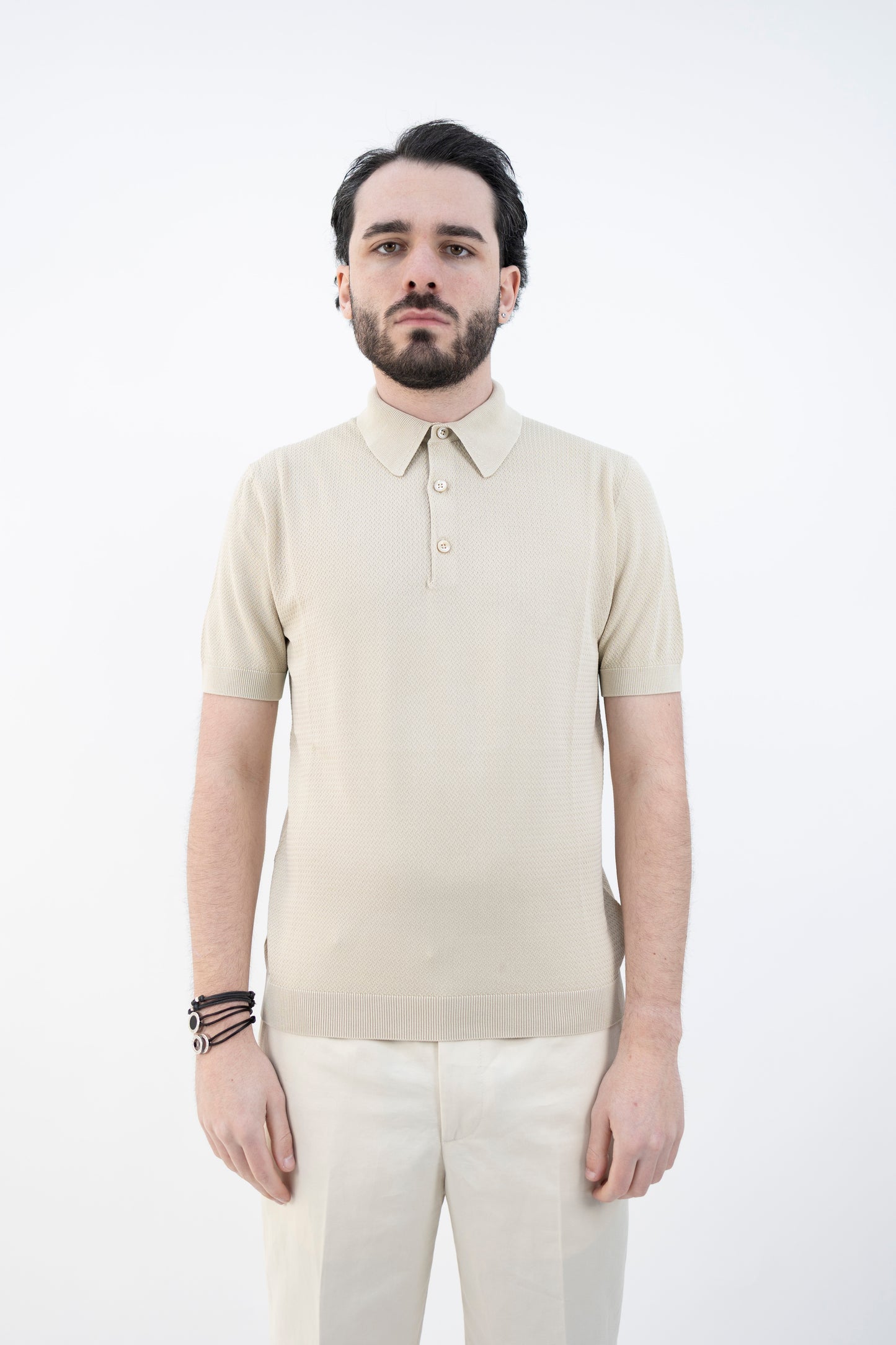POLO IN MAGLIA BEIGE GOAT CN5346 1405 CIRCOLO 1901