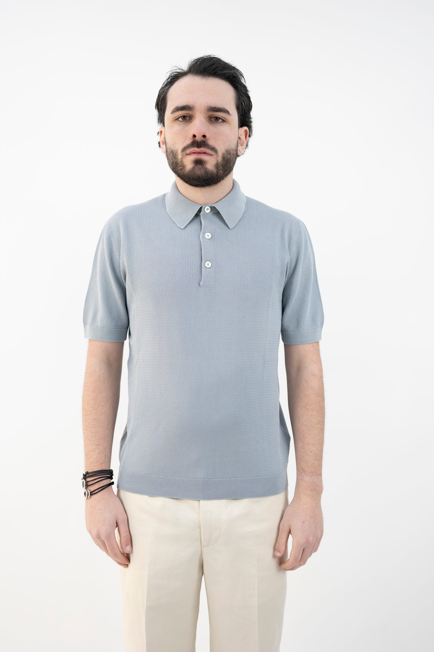 POLO IN MAGLIA AZZURRA CN5346 1241 CIRCOLO 1901