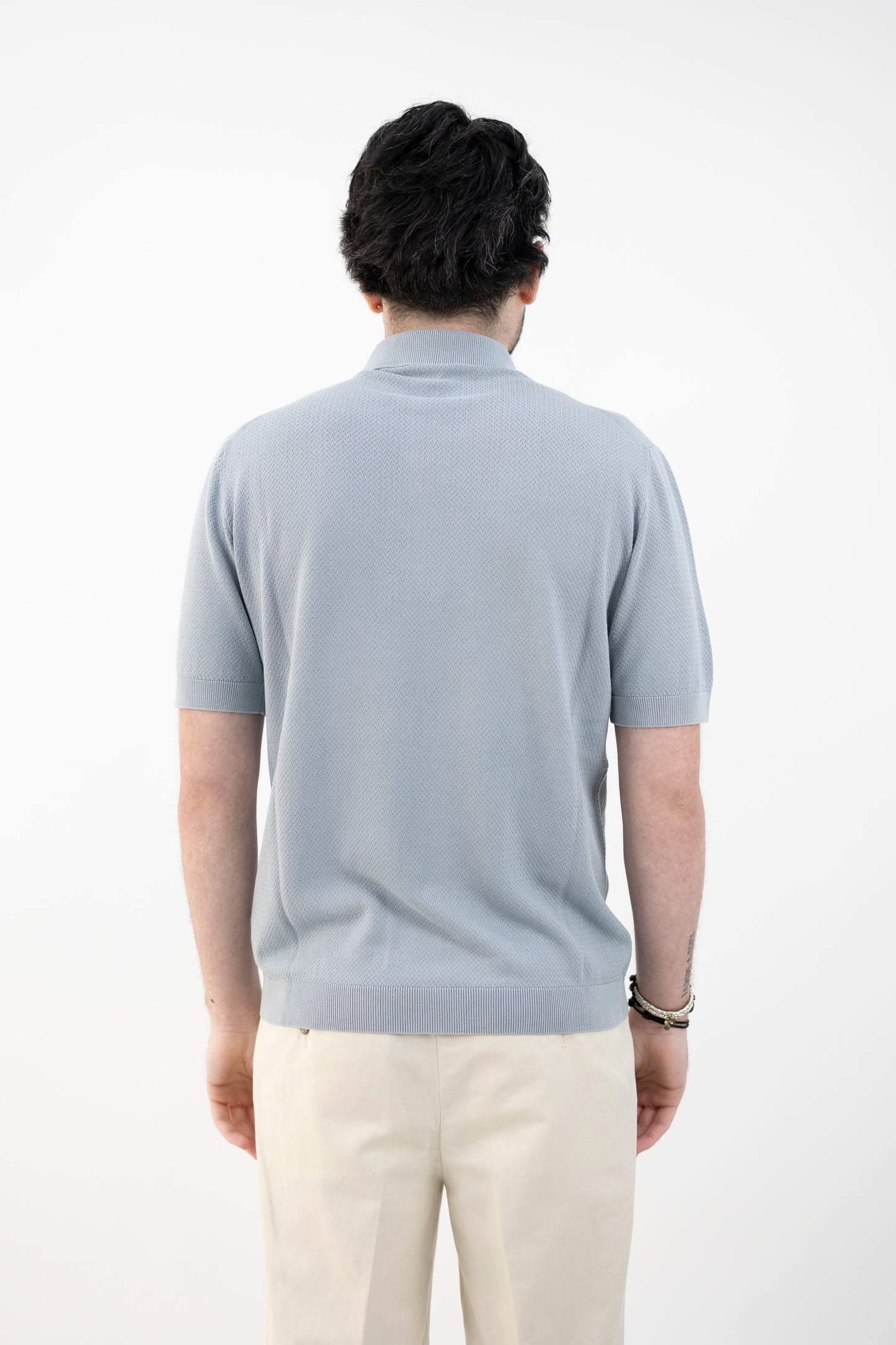 POLO IN MAGLIA AZZURRA CN5346 1241 CIRCOLO 1901