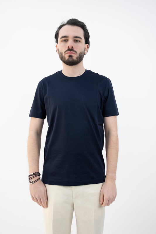 T-SHIRT MAKO COTTON BLU NAVY DC1-54501 590 Della Ciana