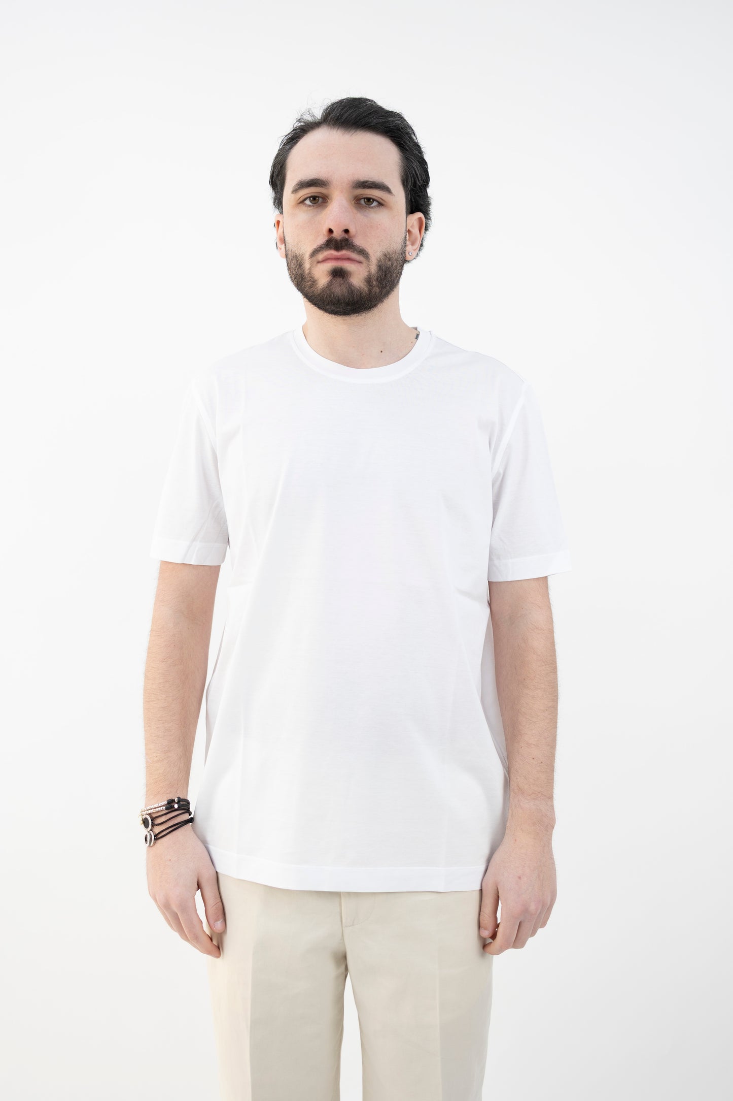 T-SHIRT MAKO COTTON  BIANCA DC1-54501 100 Della Ciana