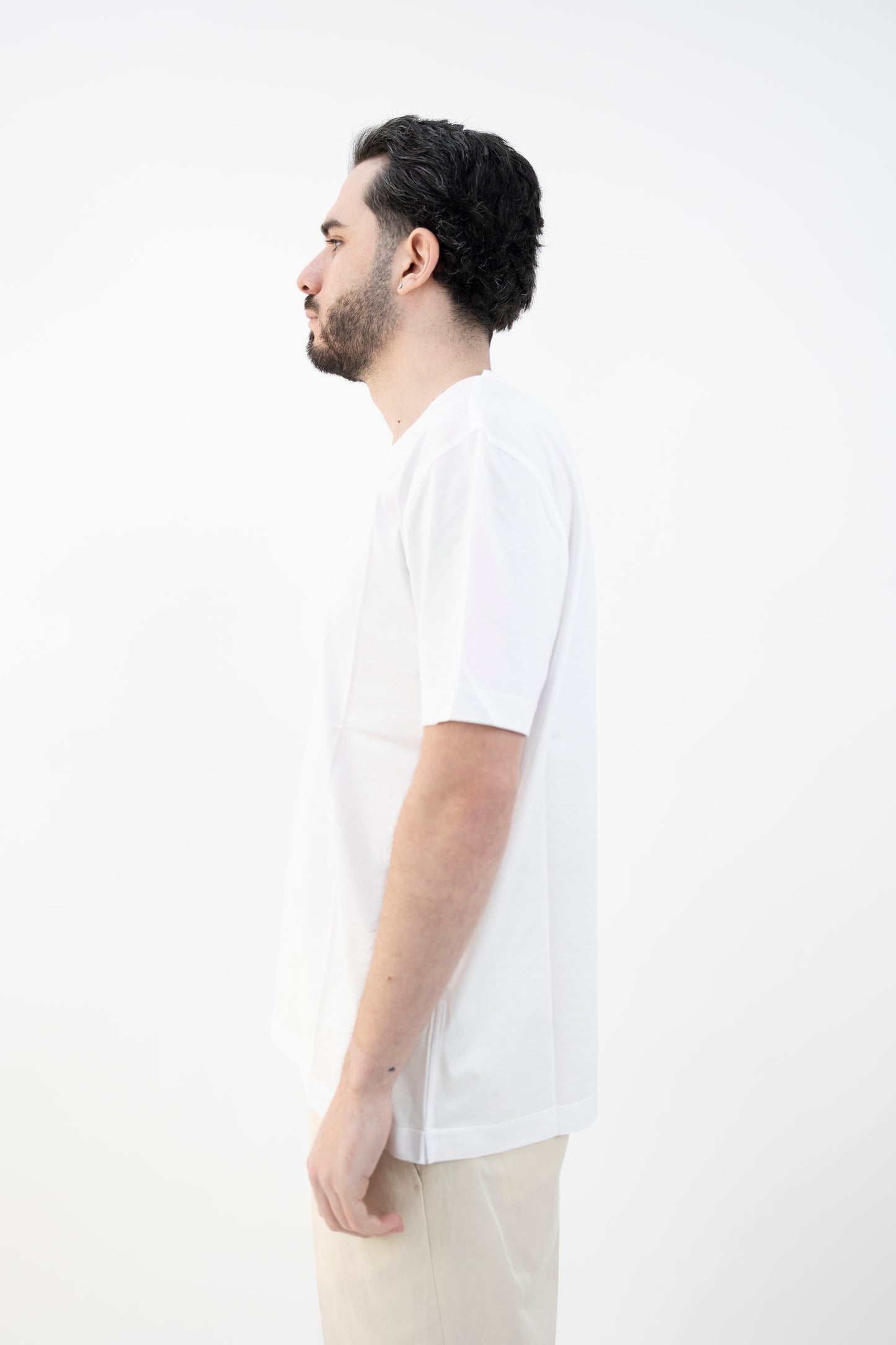 T-SHIRT MAKO COTTON  BIANCA DC1-54501 100 Della Ciana