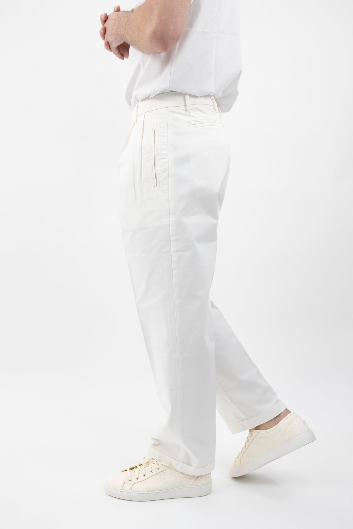 PANTALONE OITA/1640 BIANCO BONHEUR