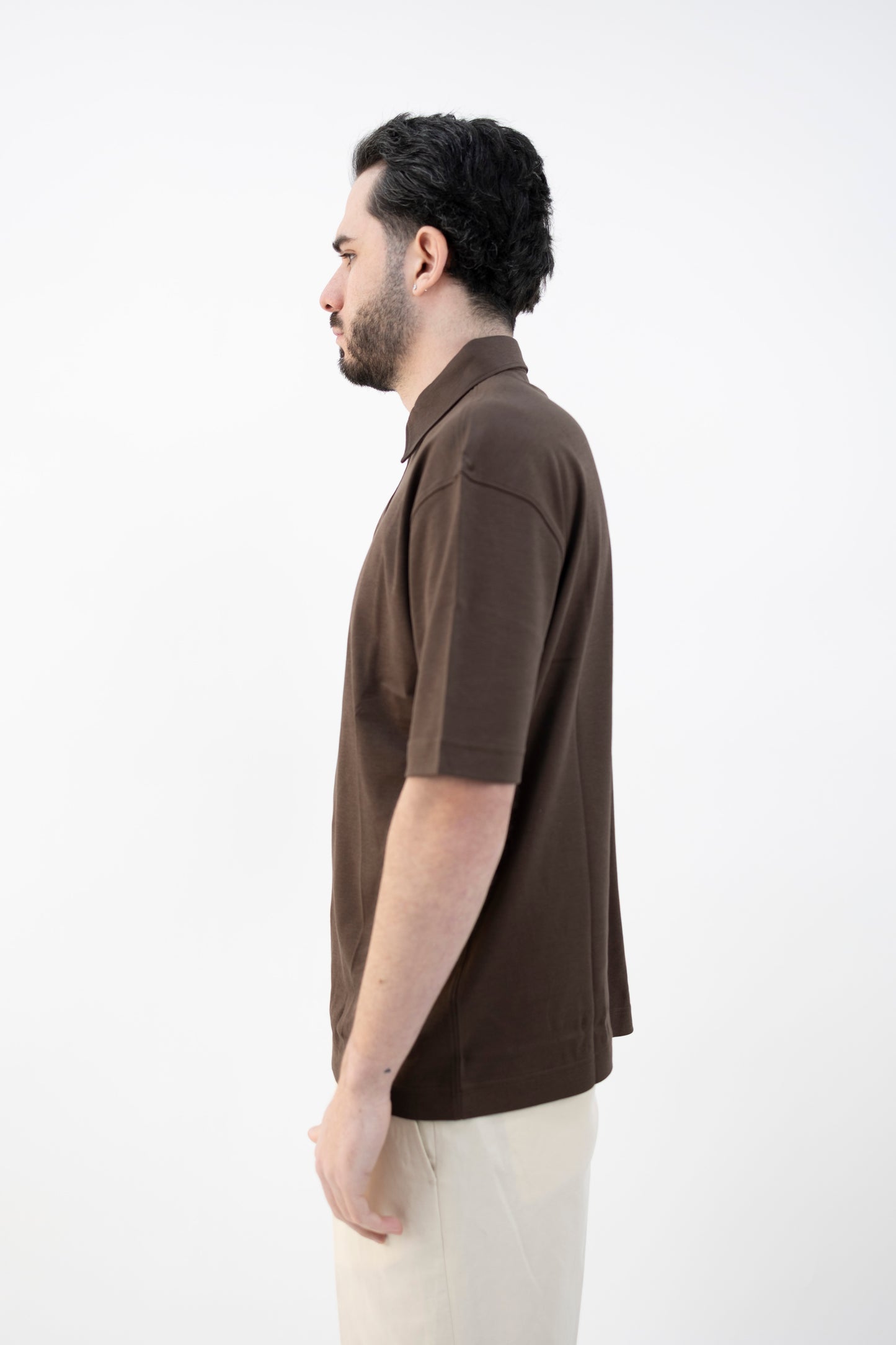 POLO COTONE INTERLOK MORO DC1-55202 290 Della Ciana